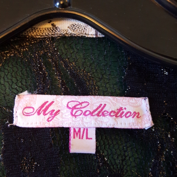 Beige black transparent beaded jacket - Picture 4 of 6